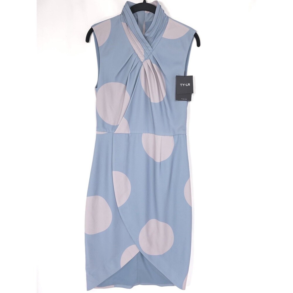 TY-LR Womens New Dress SMALL The Gray and Duck Egg Dot Discovery WX 151181D PRT2